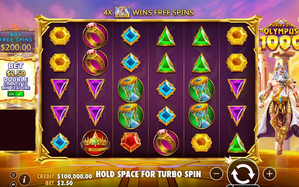 Basspelet på 6x5-rutnätet med tumble och Multiplier-orbs