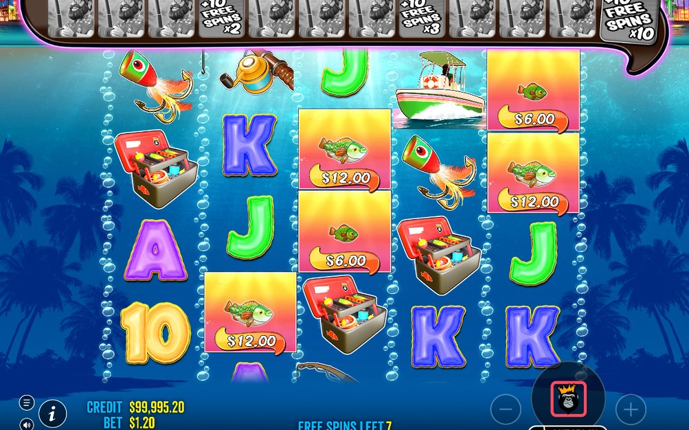 Free spins-läget i Bigger Bass Bonanza