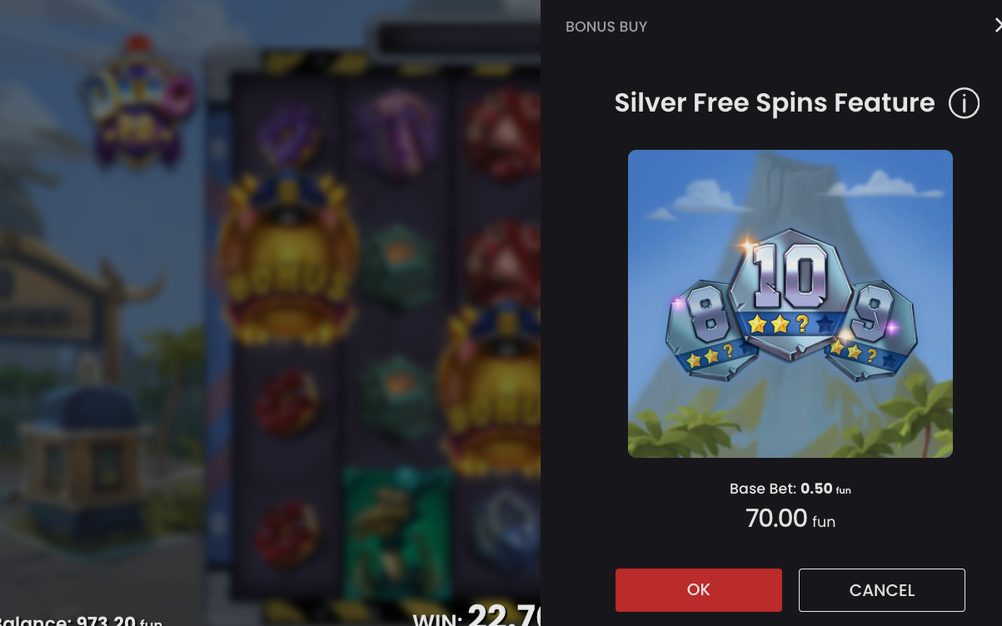Gamble-nivåer efter ett vunnet Free Spins-pris